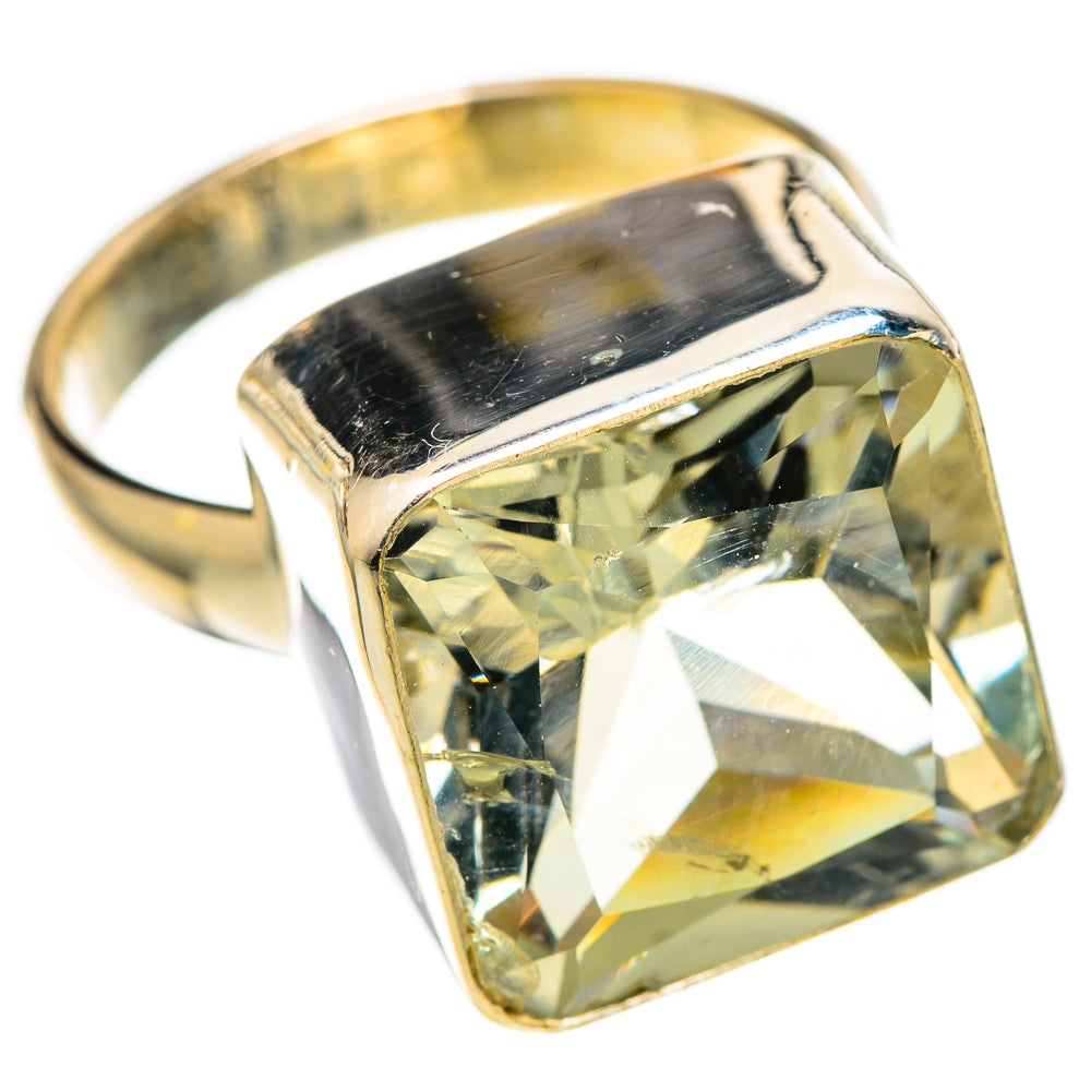 Green Amethyst Rings handcrafted by Anasilvercos - RING109601 - Photo 2