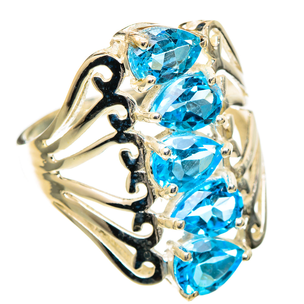 Blue Topaz Rings handcrafted by Anasilvercos - RING109625 - Photo 2