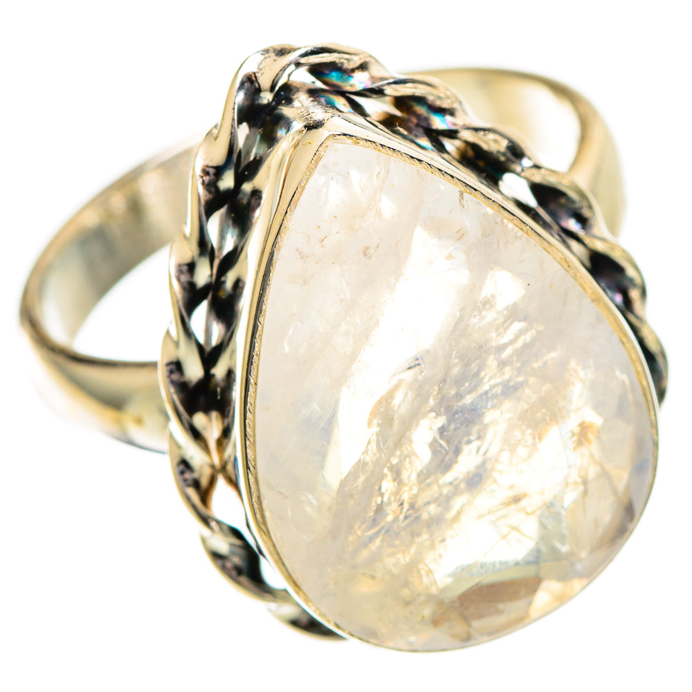 Rainbow Moonstone Rings handcrafted by Anasilvercos - RING109638 - Photo 2