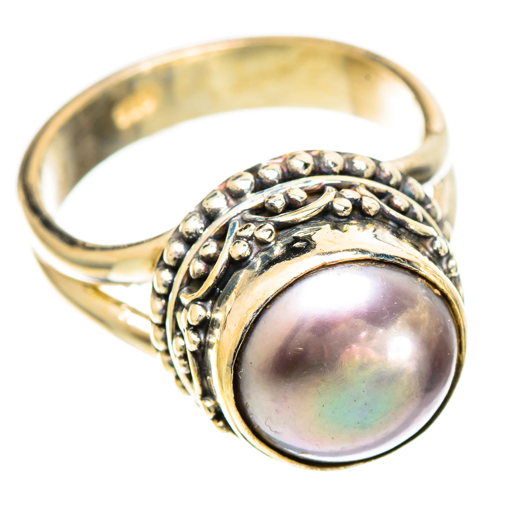 Titanium Pearl Rings handcrafted by Anasilvercos - RING109659 - Photo 2