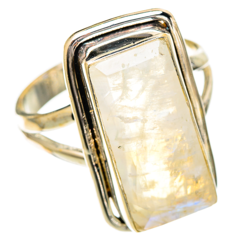 Rainbow Moonstone Rings handcrafted by Anasilvercos - RING109670 - Photo 2