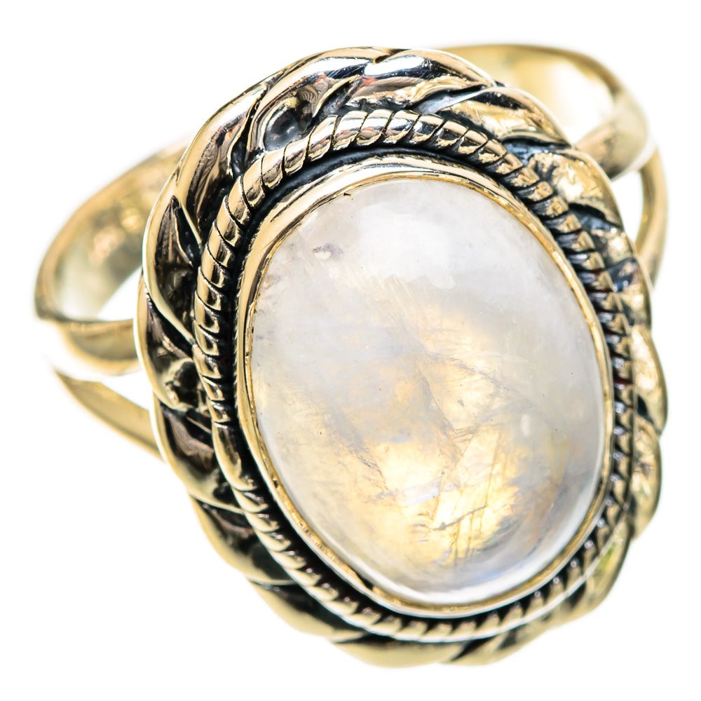 Rainbow Moonstone Rings handcrafted by Anasilvercos - RING109671 - Photo 2