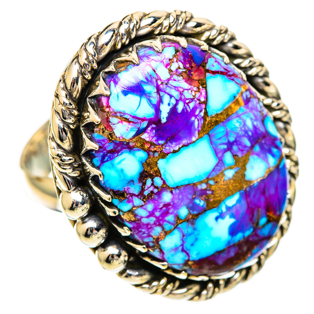Spiny Oyster Turquoise Rings handcrafted by Anasilvercos - RING109699 - Photo 2