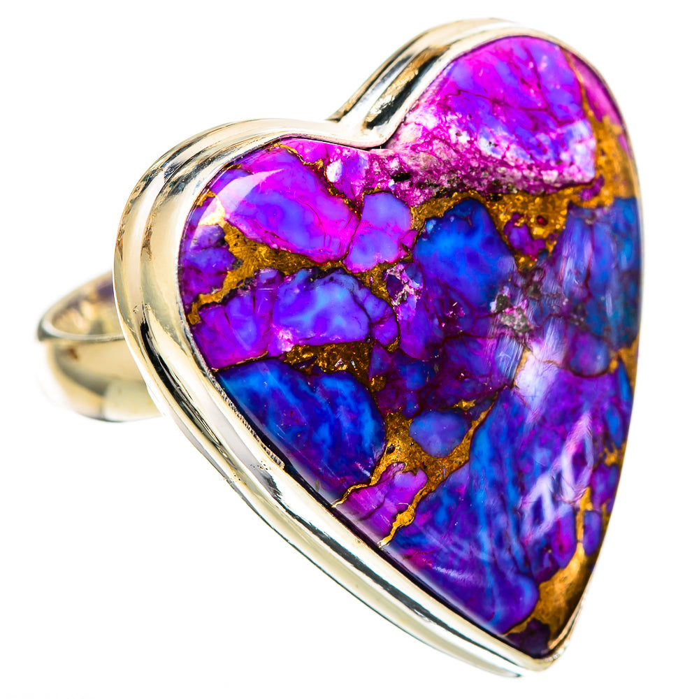 Purple Copper Composite Turquoise Rings handcrafted by Anasilvercos - RING109703 - Photo 2