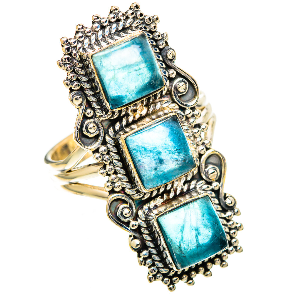 Blue Fluorite Rings handcrafted by Anasilvercos - RING109719 - Photo 2