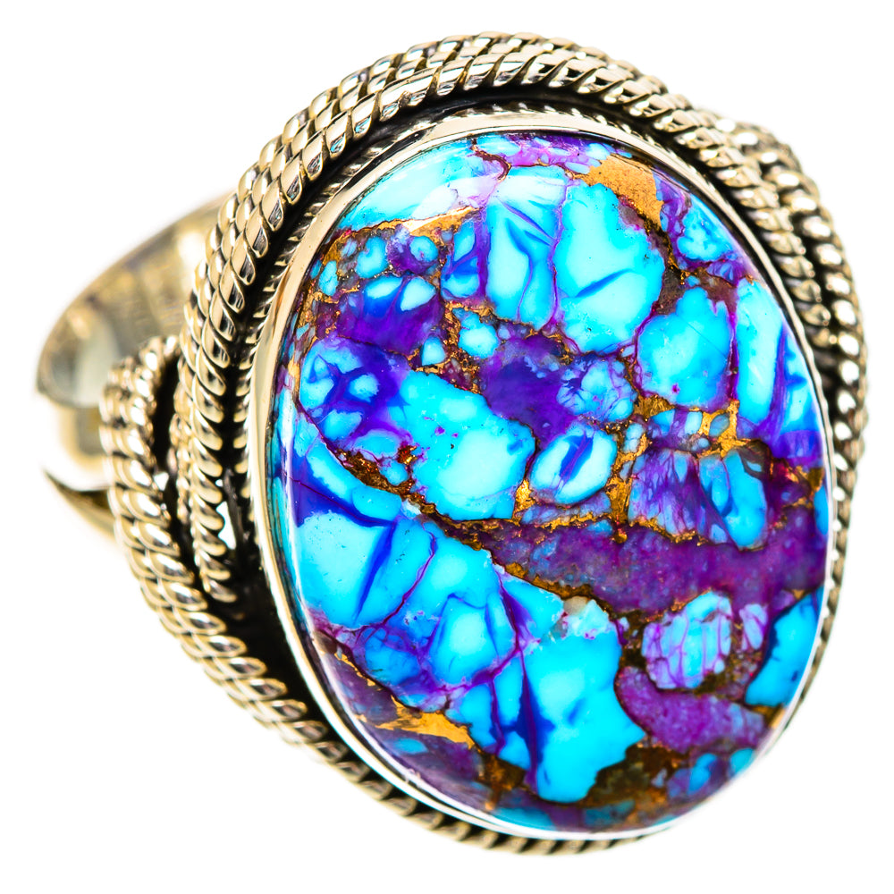 Spiny Oyster Turquoise Rings handcrafted by Anasilvercos - RING109742 - Photo 2