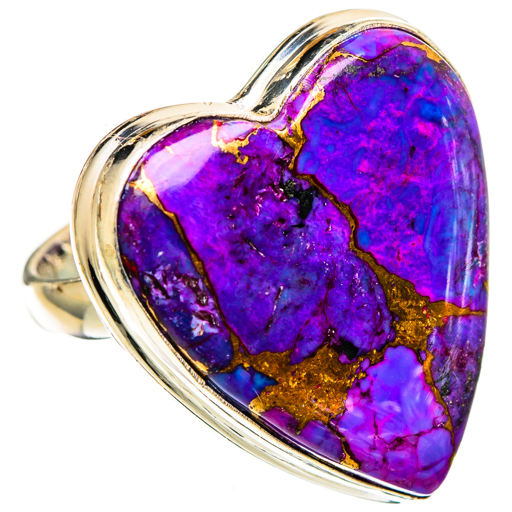 Purple Copper Composite Turquoise Rings handcrafted by Anasilvercos - RING109780 - Photo 2
