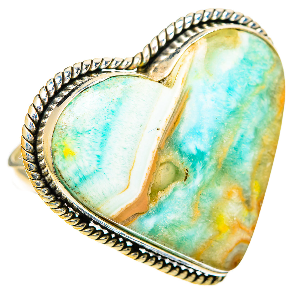 Peruvian Amazonite Rings handcrafted by Anasilvercos - RING109798 - Photo 2