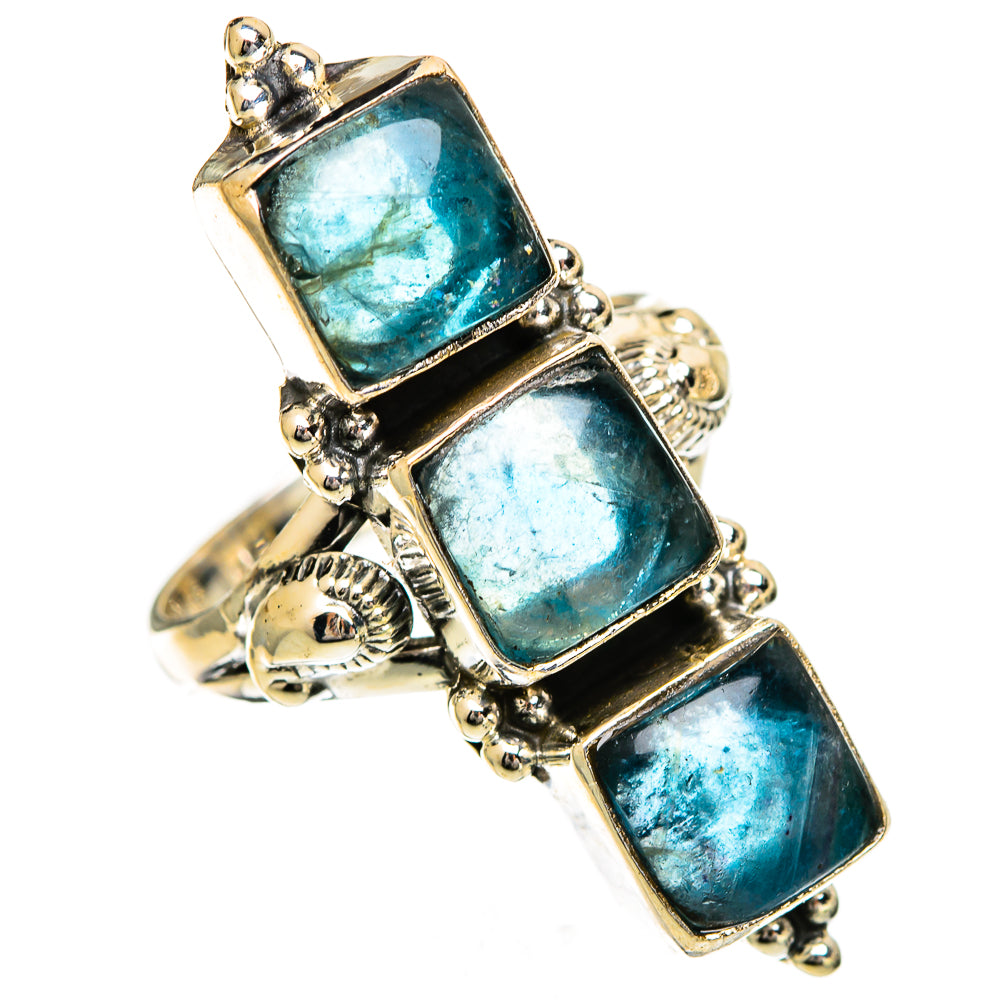 Blue Fluorite Rings handcrafted by Anasilvercos - RING109835 - Photo 2
