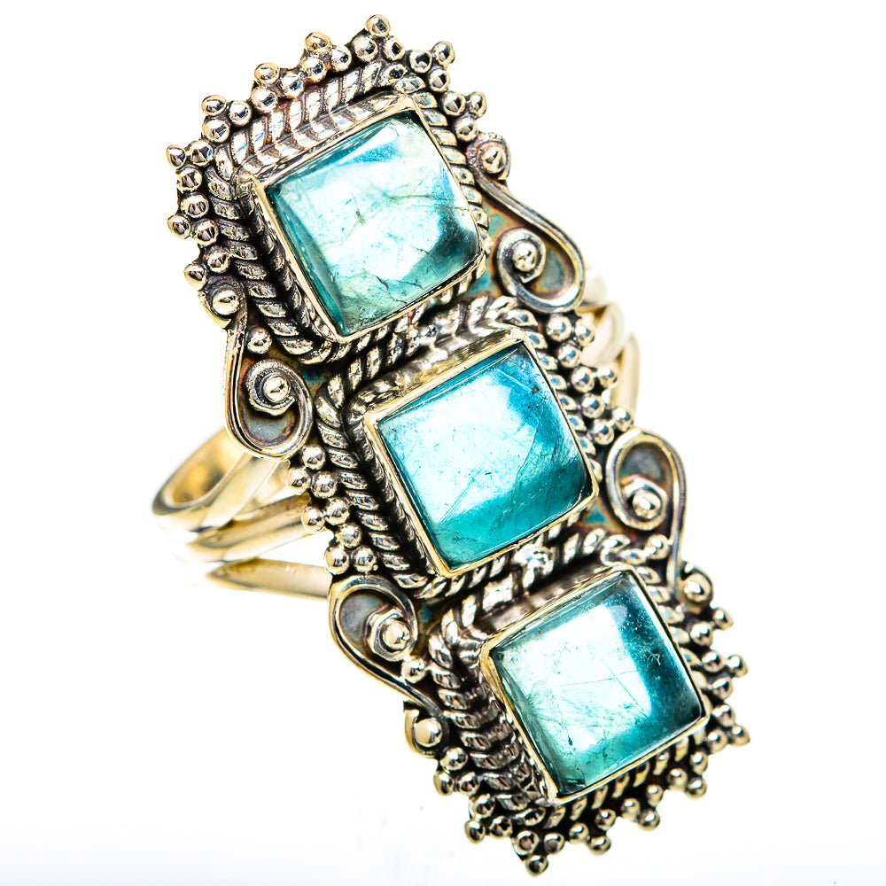 Blue Fluorite Rings handcrafted by Anasilvercos - RING109836 - Photo 2