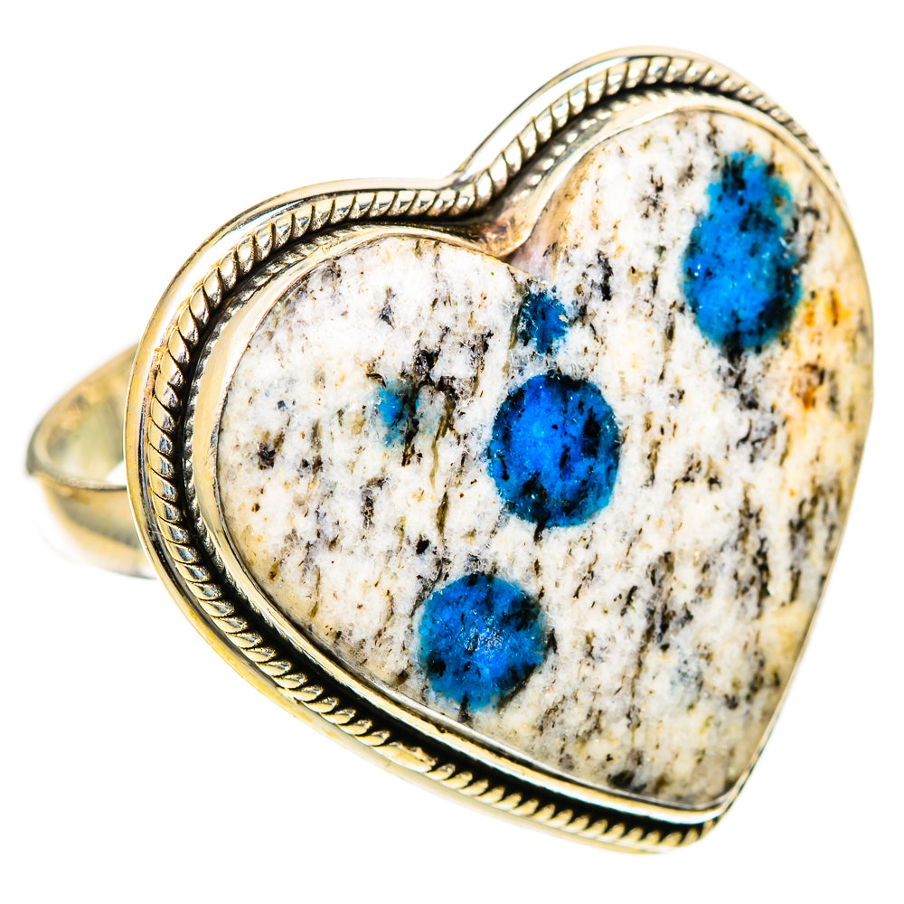 K2 Blue Azurite Rings handcrafted by Anasilvercos - RING109837 - Photo 2