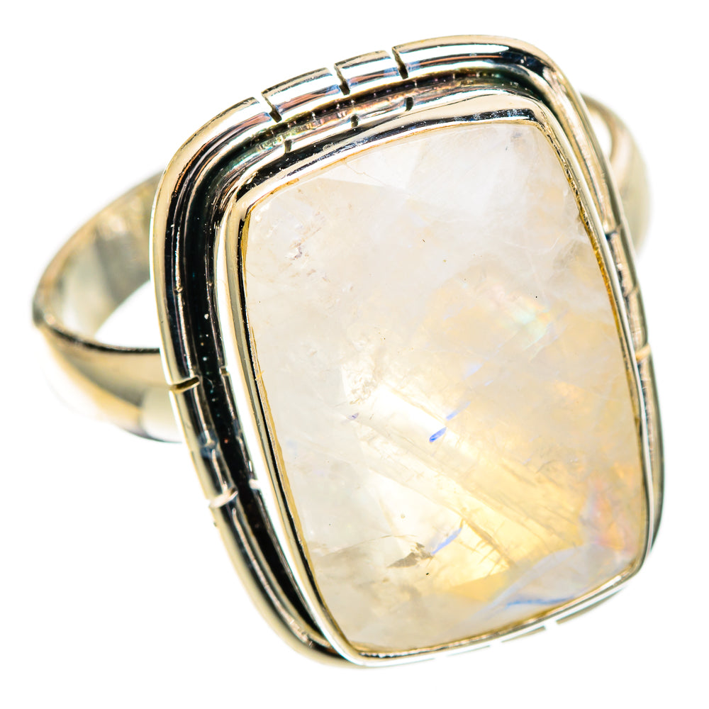 Rainbow Moonstone Rings handcrafted by Anasilvercos - RING109863 - Photo 2