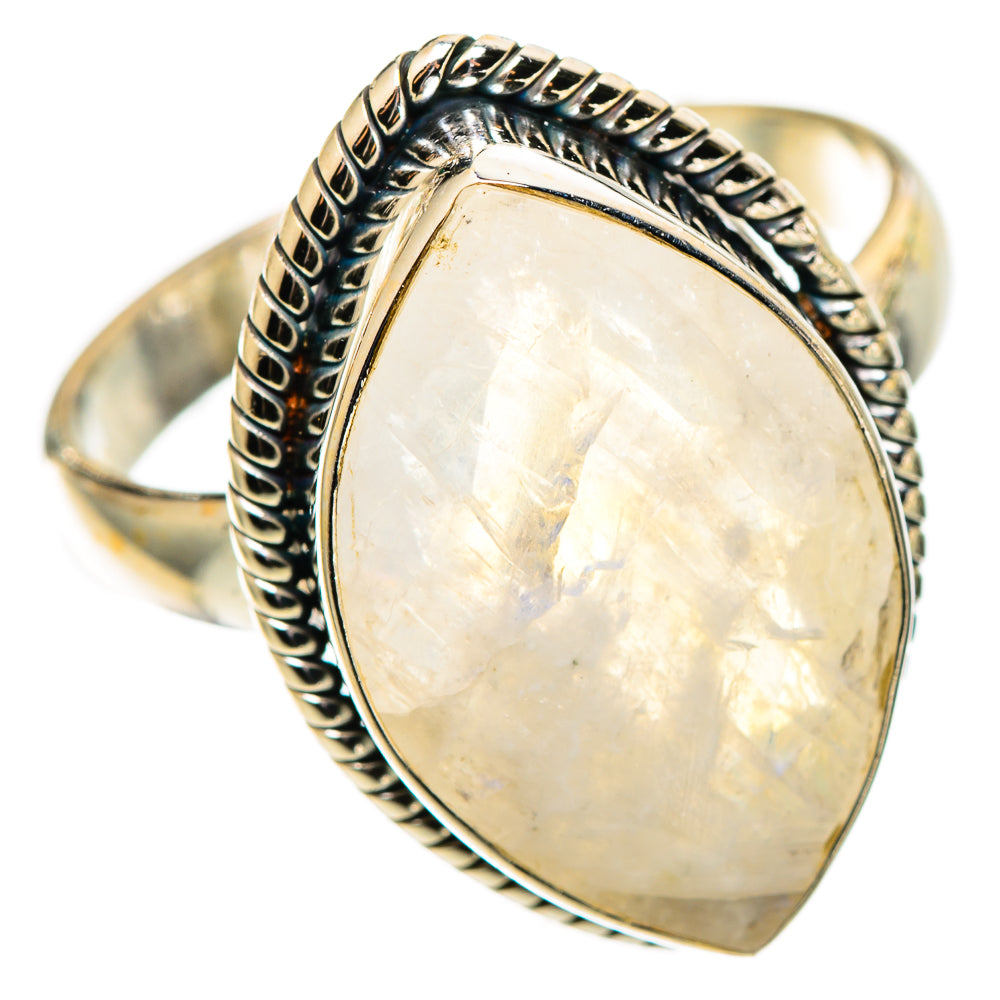 Rainbow Moonstone Rings handcrafted by Anasilvercos - RING109864 - Photo 2
