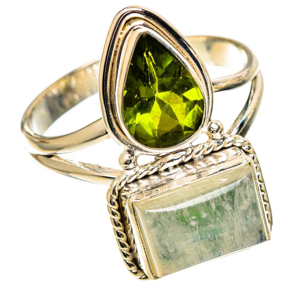 Green Moonstone Rings handcrafted by Anasilvercos - RING109876 - Photo 2