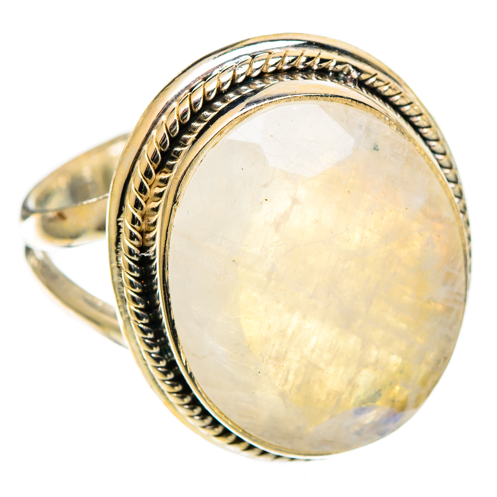 Rainbow Moonstone Rings handcrafted by Anasilvercos - RING109893 - Photo 2