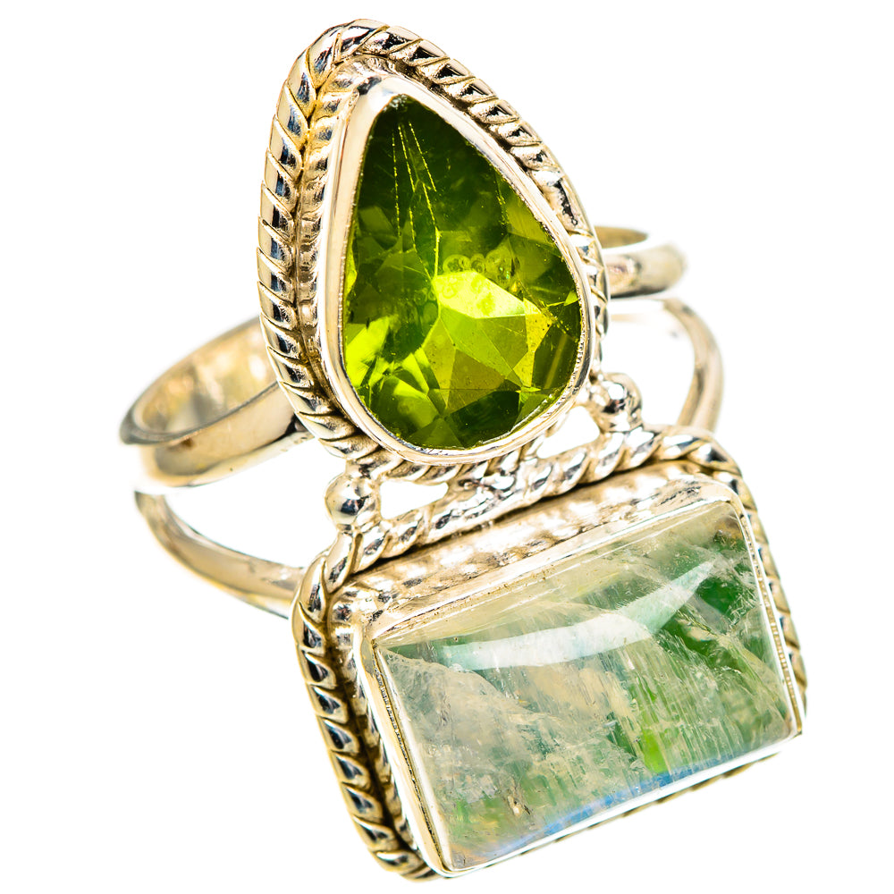 Green Moonstone Rings handcrafted by Anasilvercos - RING109908 - Photo 2