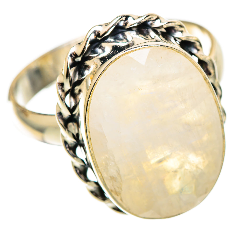 Rainbow Moonstone Rings handcrafted by Anasilvercos - RING109921 - Photo 2