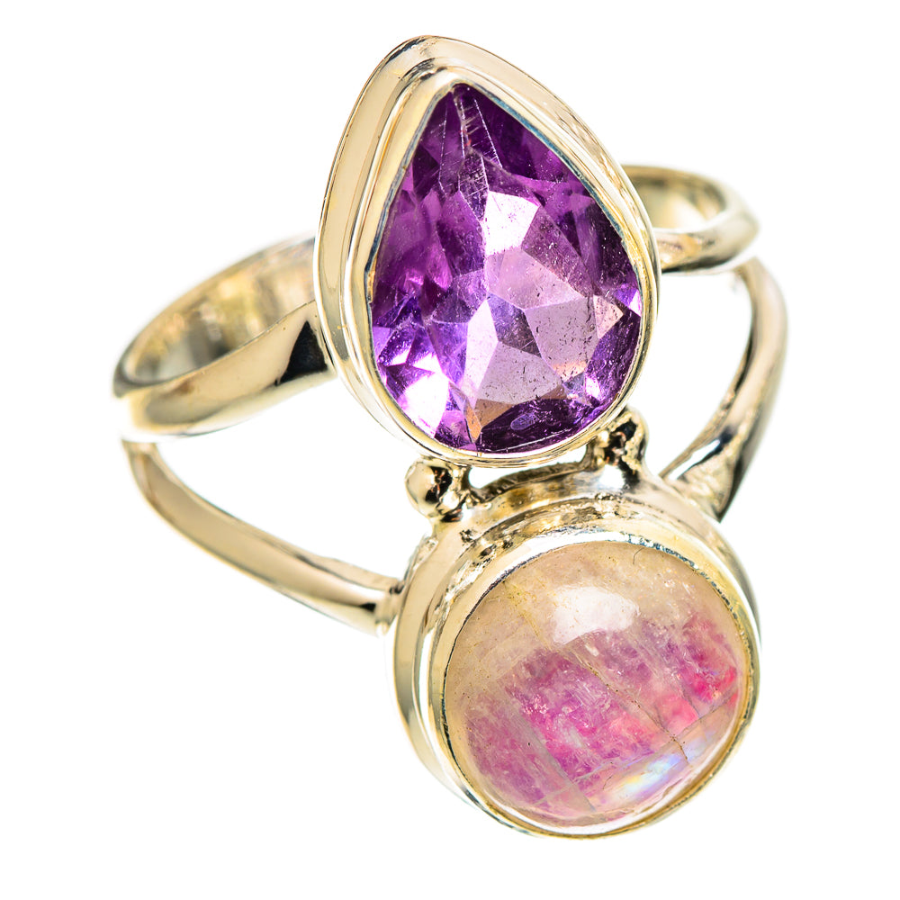 Pink Moonstone Rings handcrafted by Anasilvercos - RING109928 - Photo 2