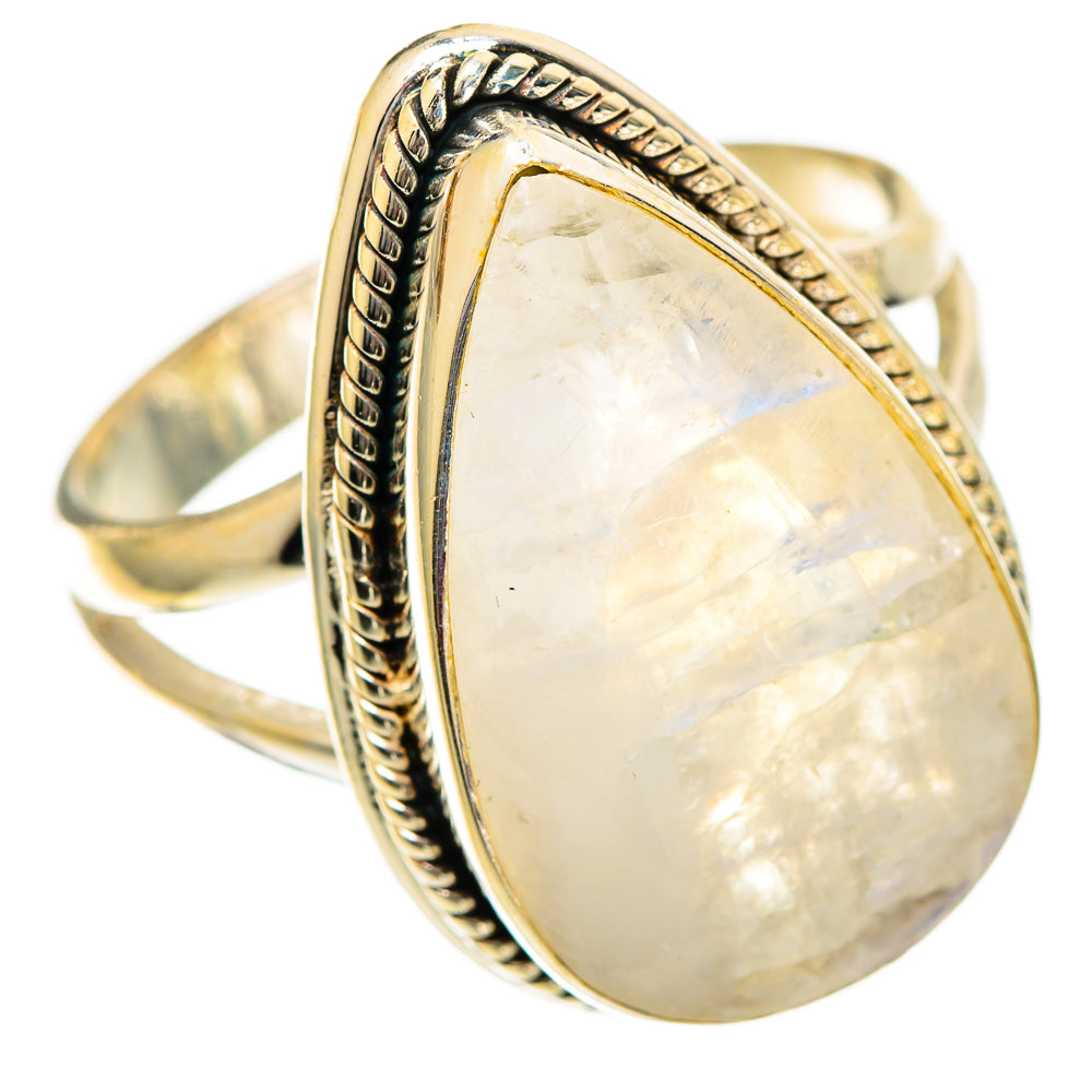 Rainbow Moonstone Rings handcrafted by Anasilvercos - RING109950 - Photo 2