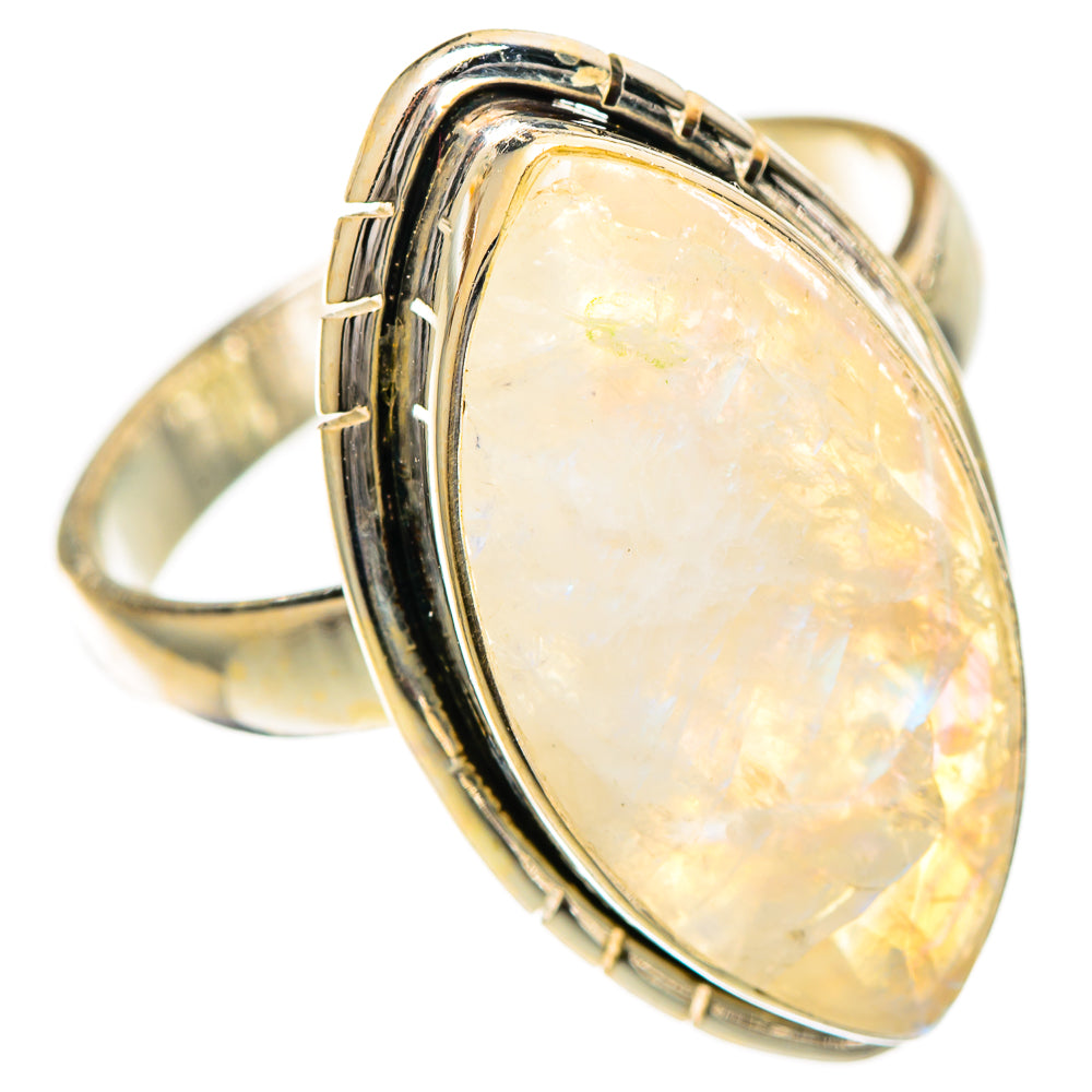 Rainbow Moonstone Rings handcrafted by Anasilvercos - RING109975 - Photo 2