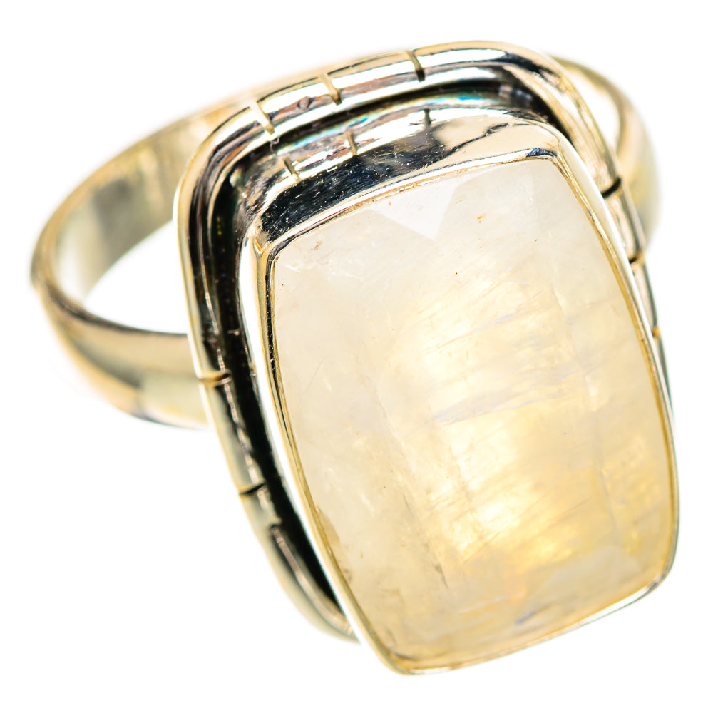 Rainbow Moonstone Rings handcrafted by Anasilvercos - RING109976 - Photo 2