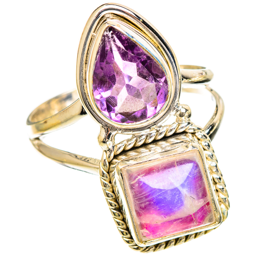 Pink Moonstone Rings handcrafted by Anasilvercos - RING109979 - Photo 2