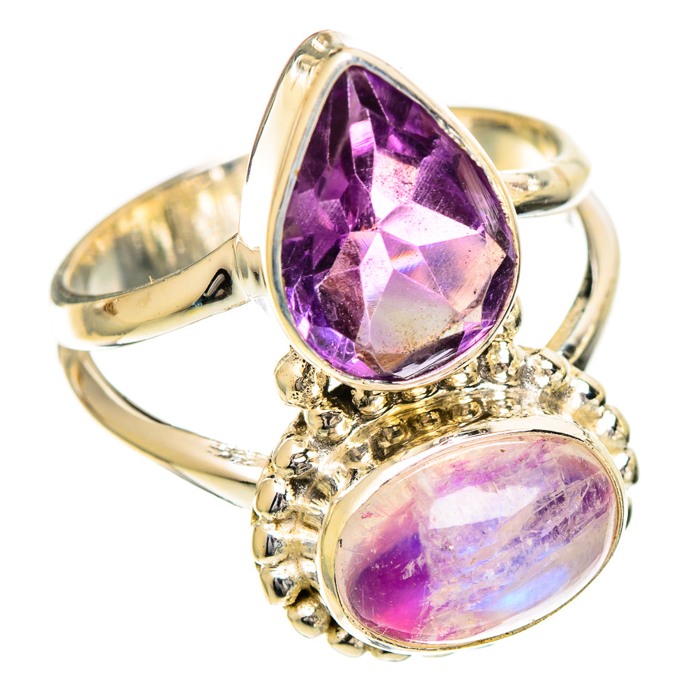 Pink Moonstone Rings handcrafted by Anasilvercos - RING109982 - Photo 2