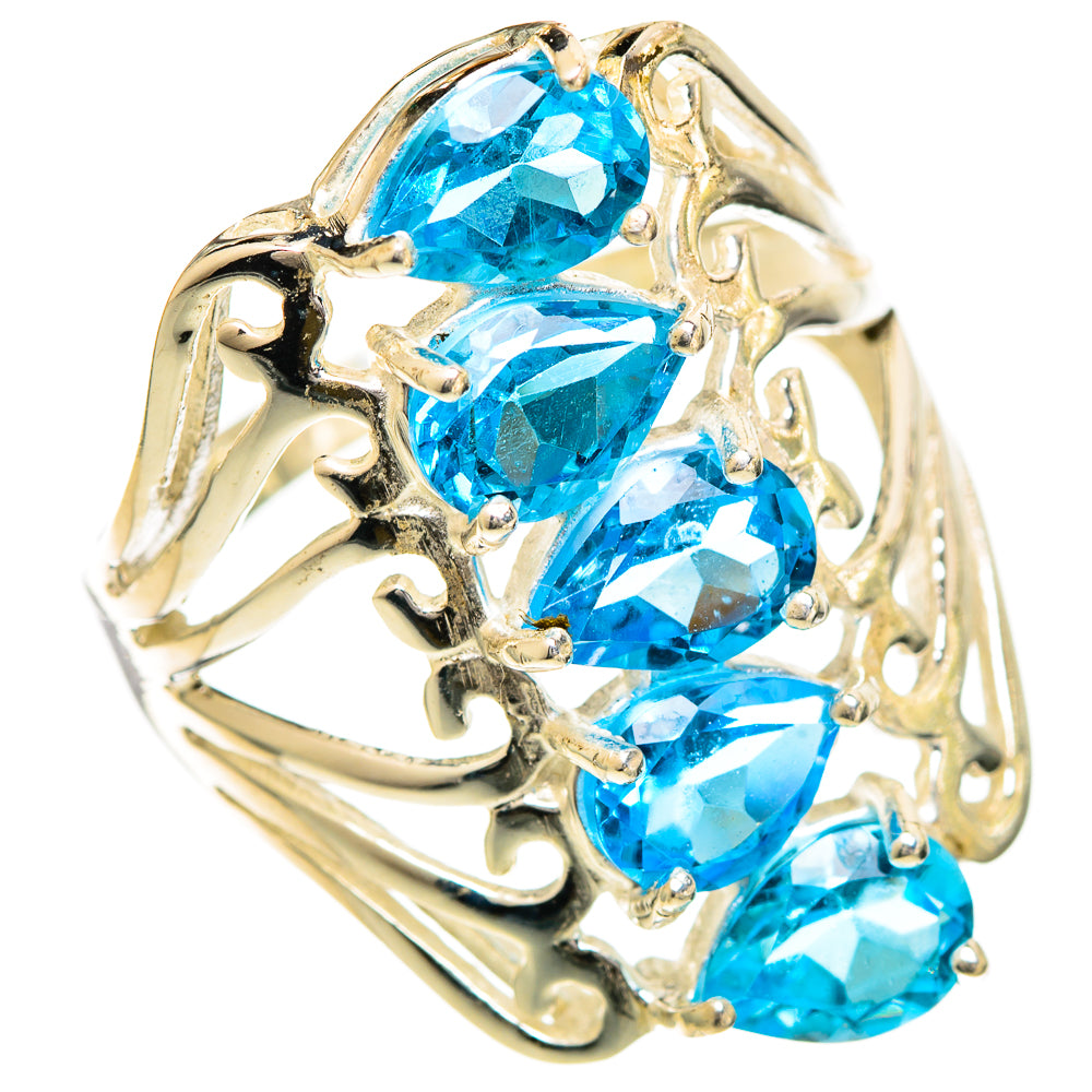 Blue Topaz Rings handcrafted by Anasilvercos - RING109983 - Photo 2