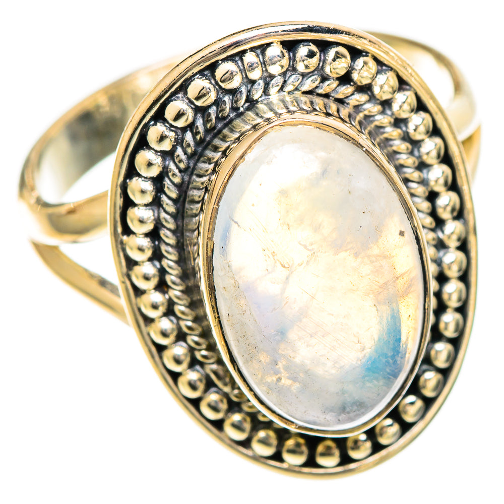 Rainbow Moonstone Rings handcrafted by Anasilvercos - RING110003 - Photo 2
