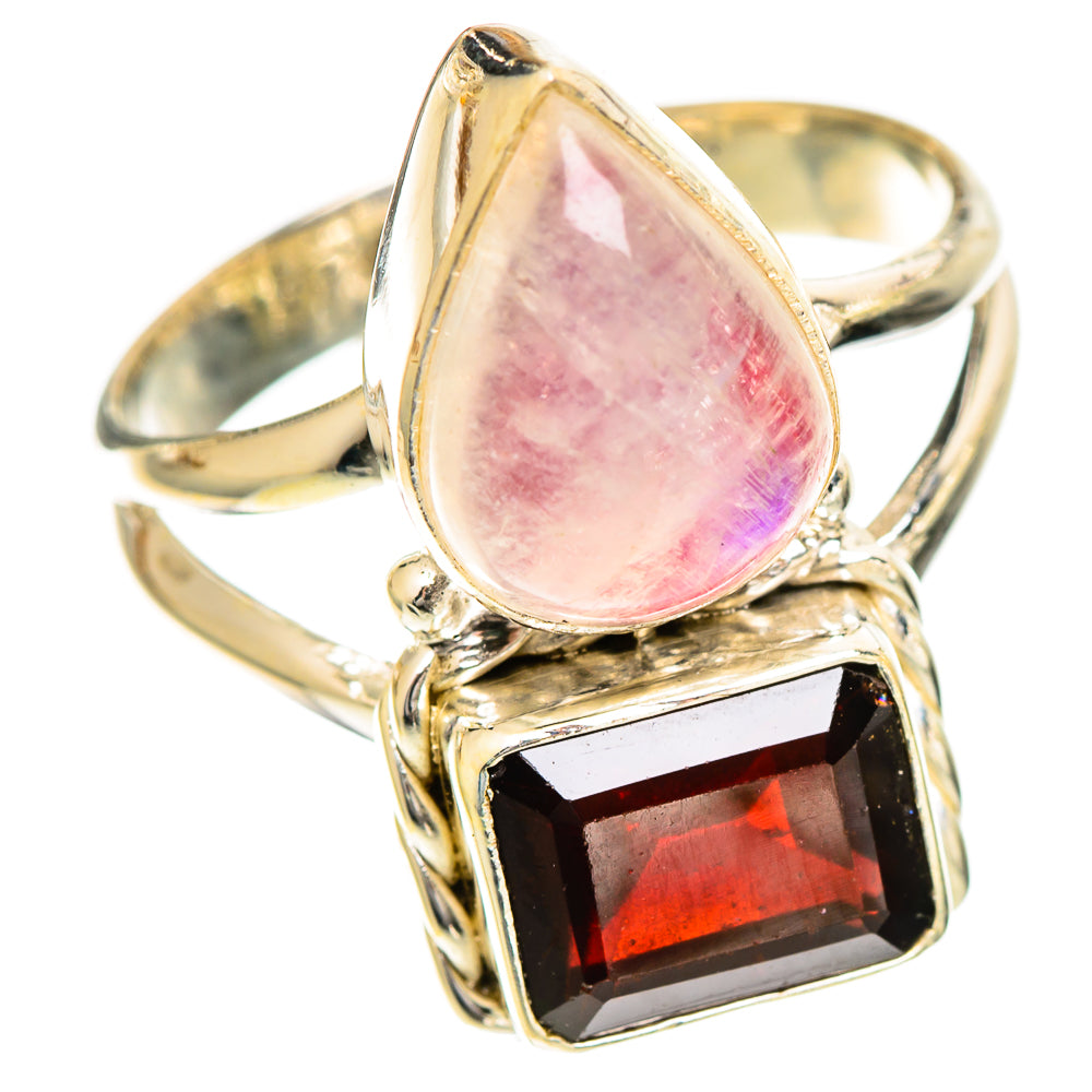 Pink Moonstone Rings handcrafted by Anasilvercos - RING110009 - Photo 2