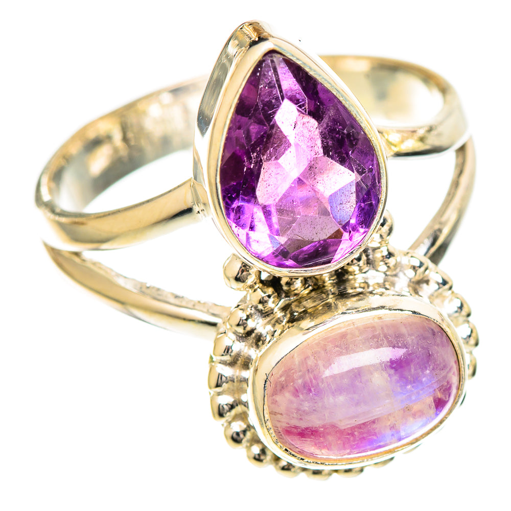 Pink Moonstone Rings handcrafted by Anasilvercos - RING110010 - Photo 2