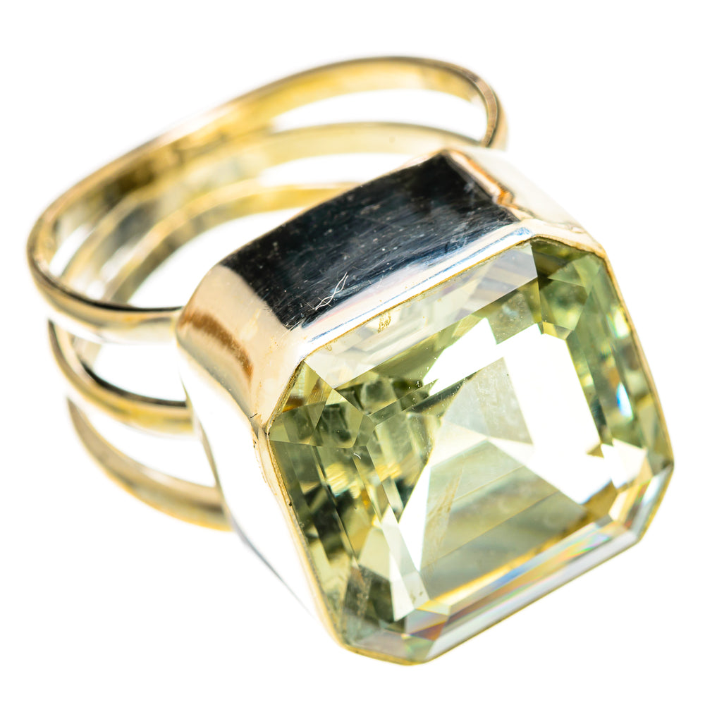 Green Amethyst Rings handcrafted by Anasilvercos - RING110132 - Photo 2
