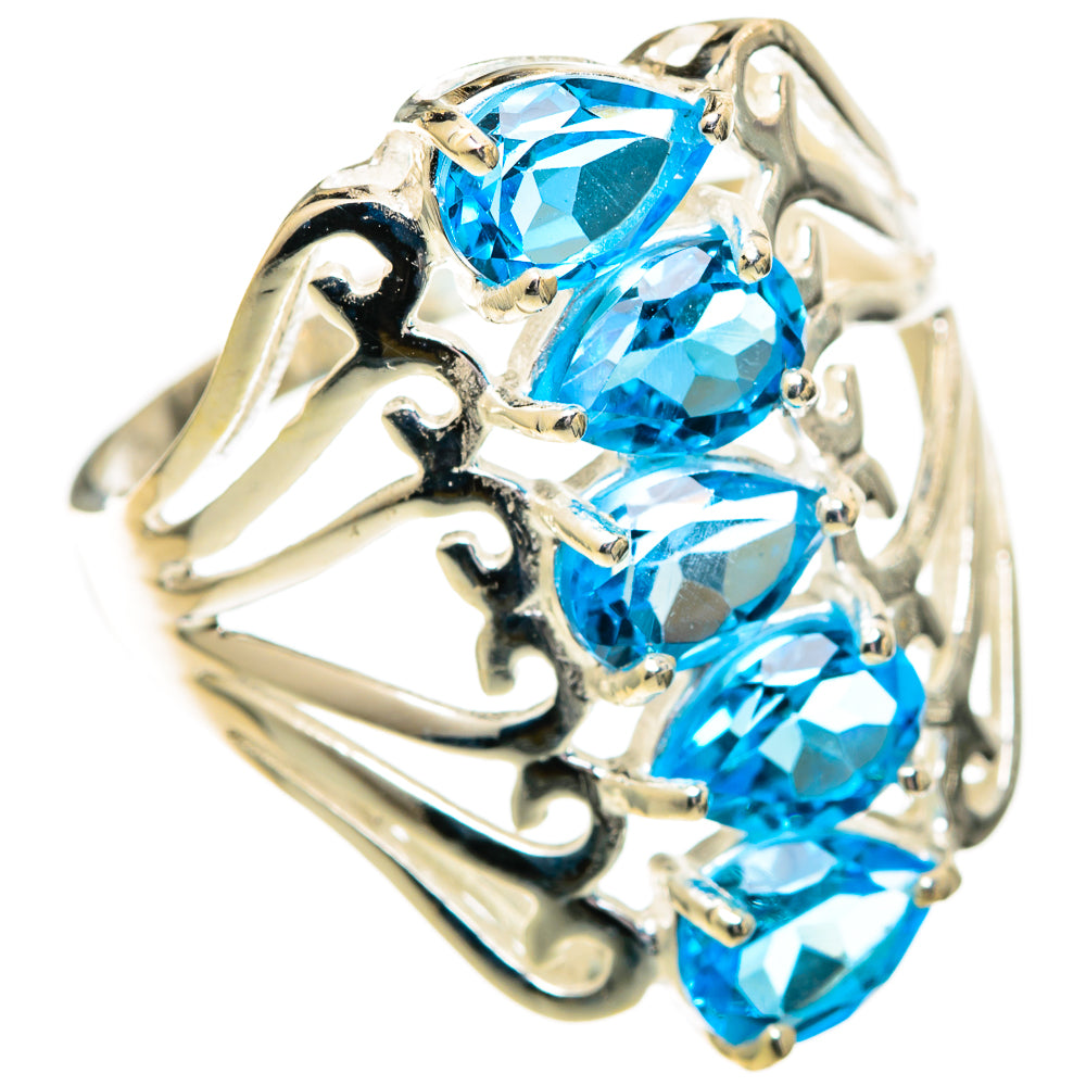 Blue Topaz Rings handcrafted by Anasilvercos - RING110148 - Photo 2