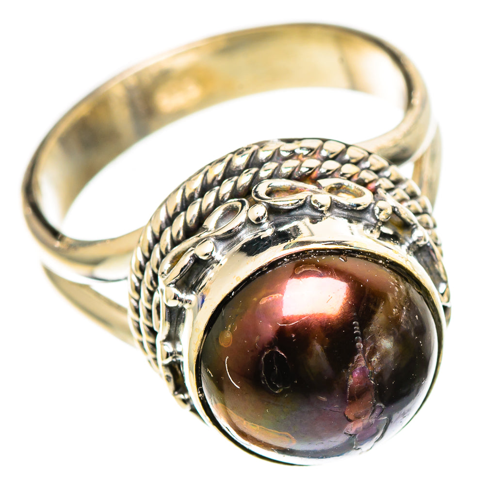 Titanium Pearl Rings handcrafted by Anasilvercos - RING110184 - Photo 2
