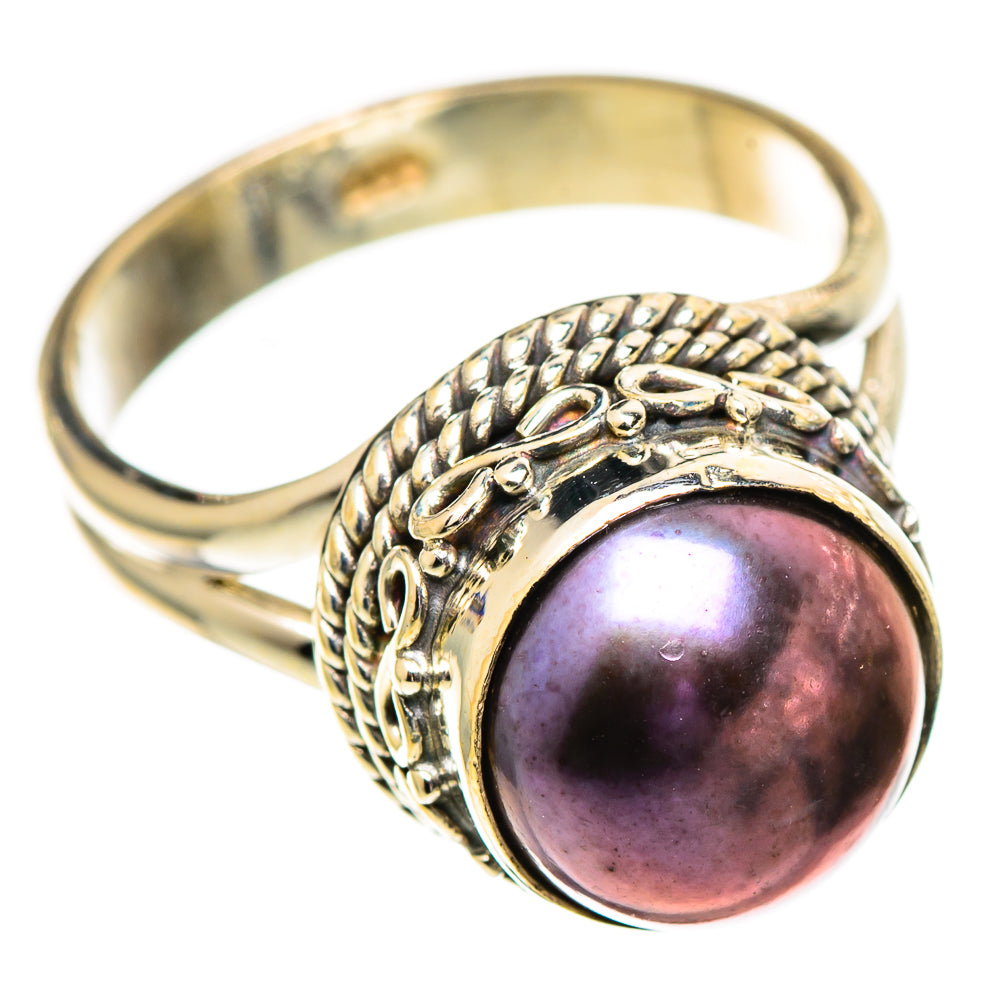 Titanium Pearl Rings handcrafted by Anasilvercos - RING110193 - Photo 2
