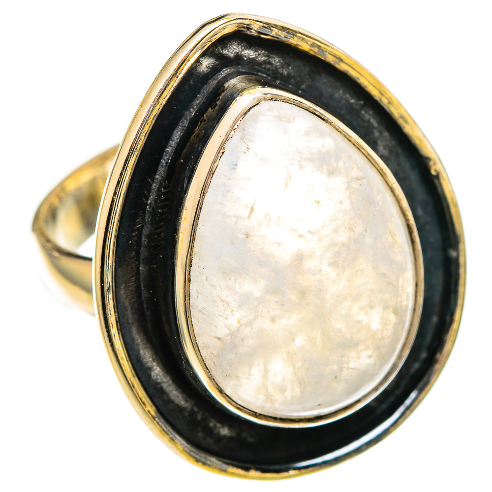 Rainbow Moonstone Rings handcrafted by Anasilvercos - RING110228 - Photo 2