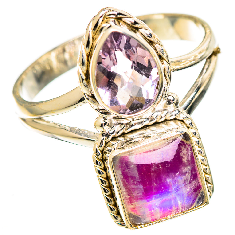 Pink Moonstone Rings handcrafted by Anasilvercos - RING110232 - Photo 2