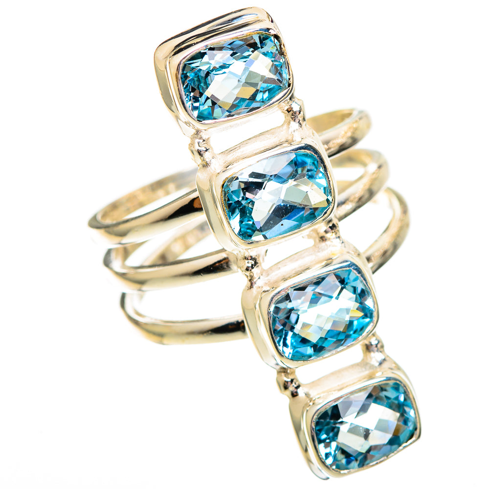 Blue Topaz Rings handcrafted by Anasilvercos - RING110343 - Photo 2