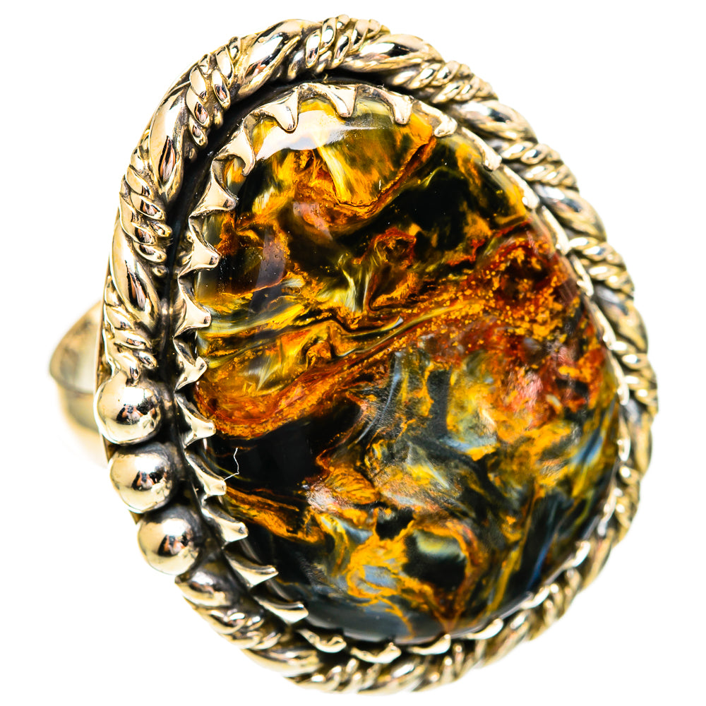 Golden Pietersite Rings handcrafted by Anasilvercos - RING110367 - Photo 2