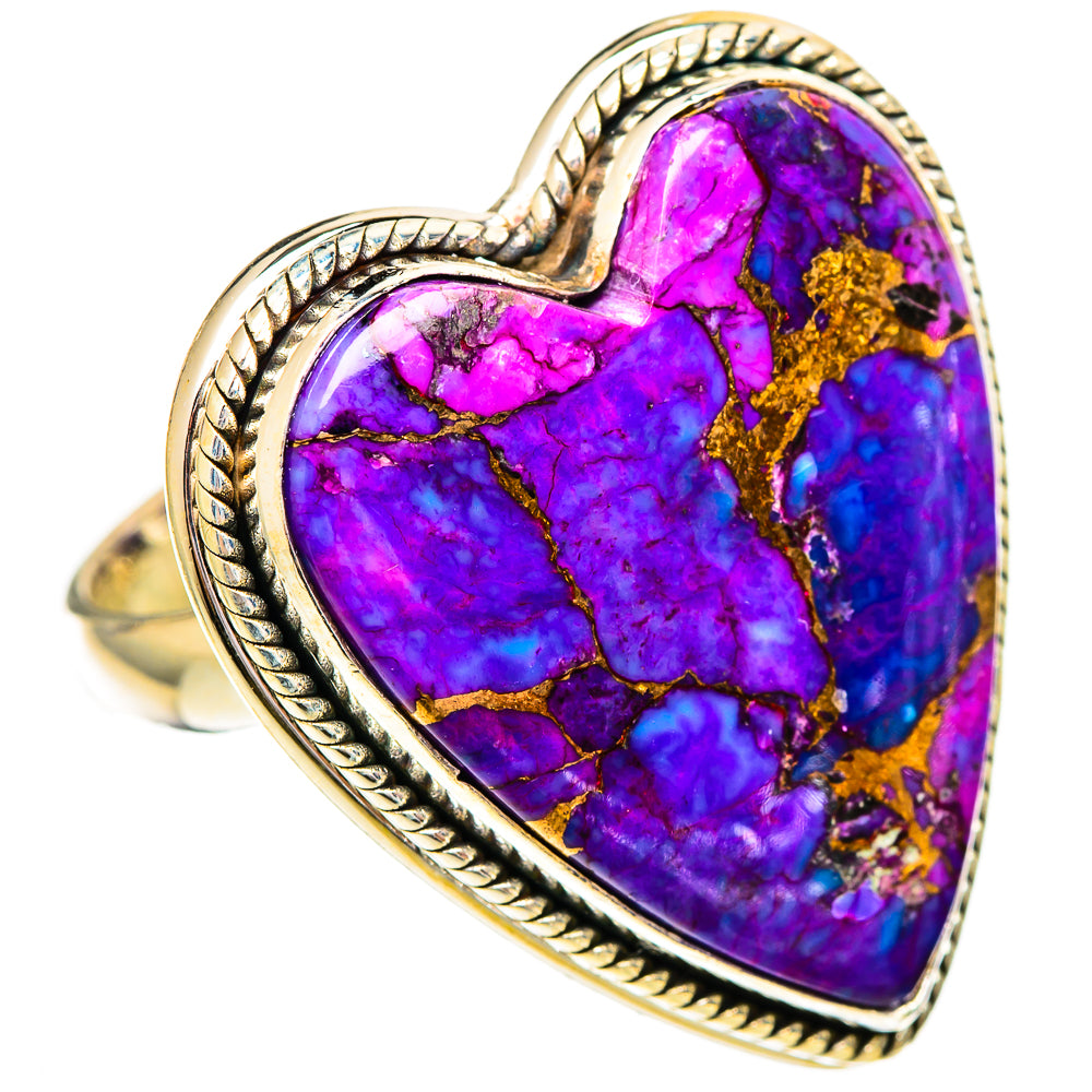 Purple Copper Composite Turquoise Rings handcrafted by Anasilvercos - RING110445 - Photo 2