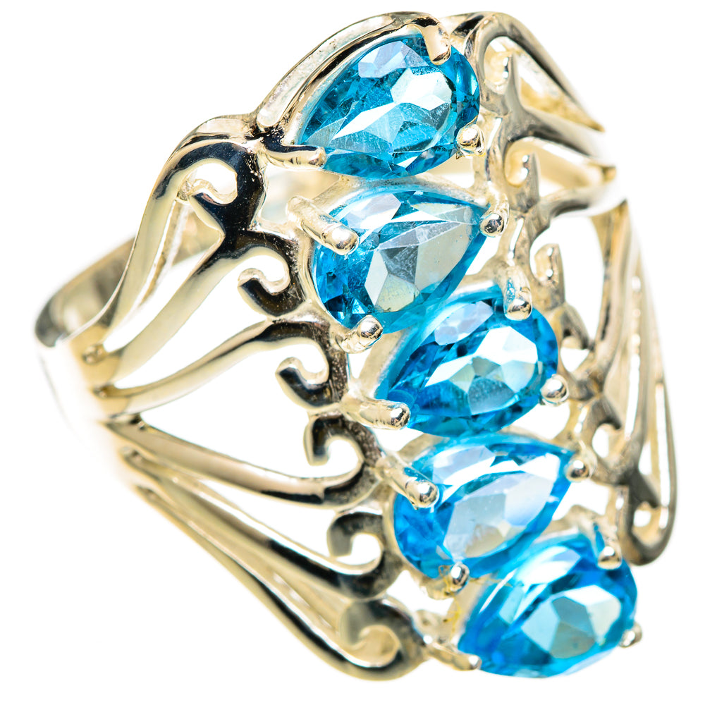 Blue Topaz Rings handcrafted by Anasilvercos - RING110450 - Photo 2