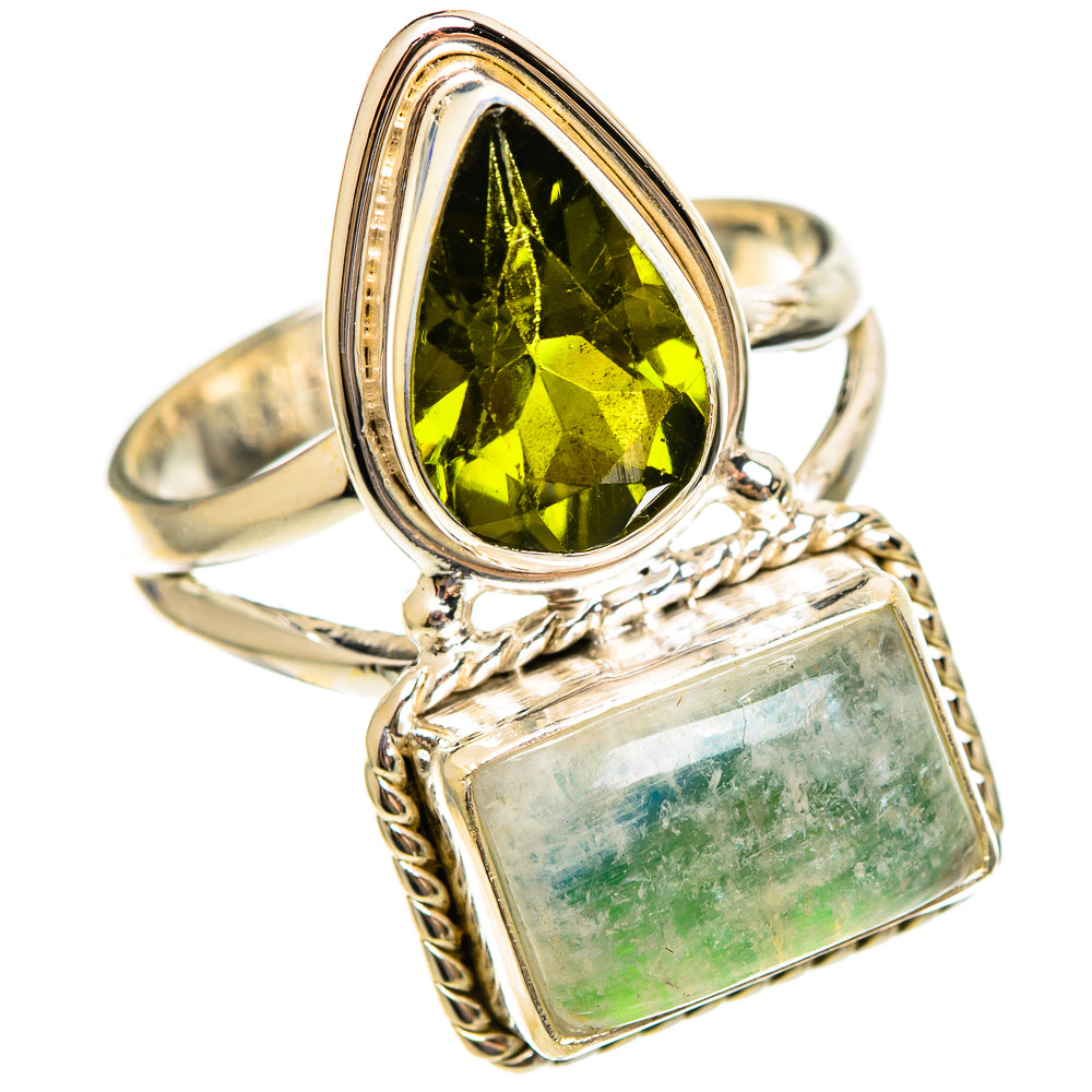 Green Moonstone Rings handcrafted by Anasilvercos - RING110453 - Photo 2