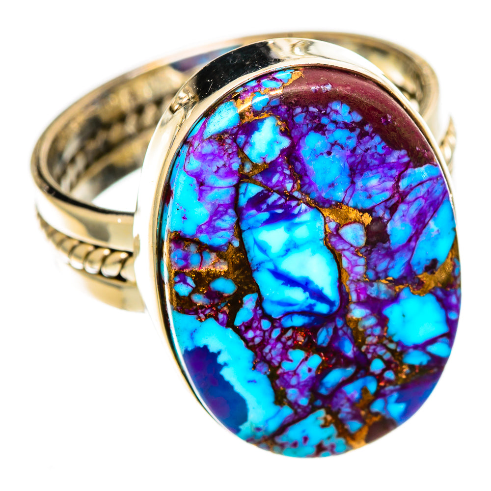 Spiny Oyster Turquoise Rings handcrafted by Anasilvercos - RING110461 - Photo 2