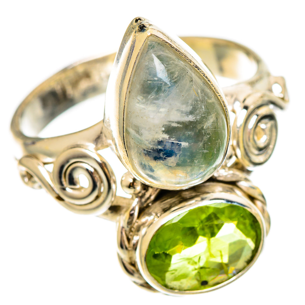 Rainbow Moonstone Rings handcrafted by Anasilvercos - RING110483 - Photo 2
