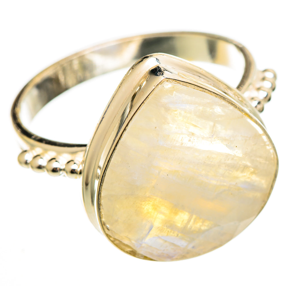 Rainbow Moonstone Rings handcrafted by Anasilvercos - RING110498 - Photo 2