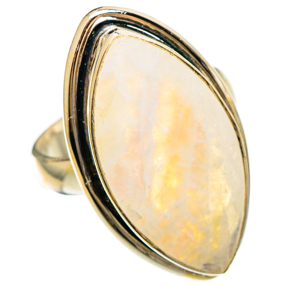 Rainbow Moonstone Rings handcrafted by Anasilvercos - RING110499 - Photo 2