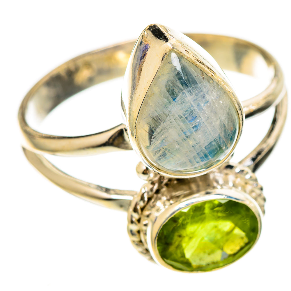 Rainbow Moonstone Rings handcrafted by Anasilvercos - RING110538 - Photo 2