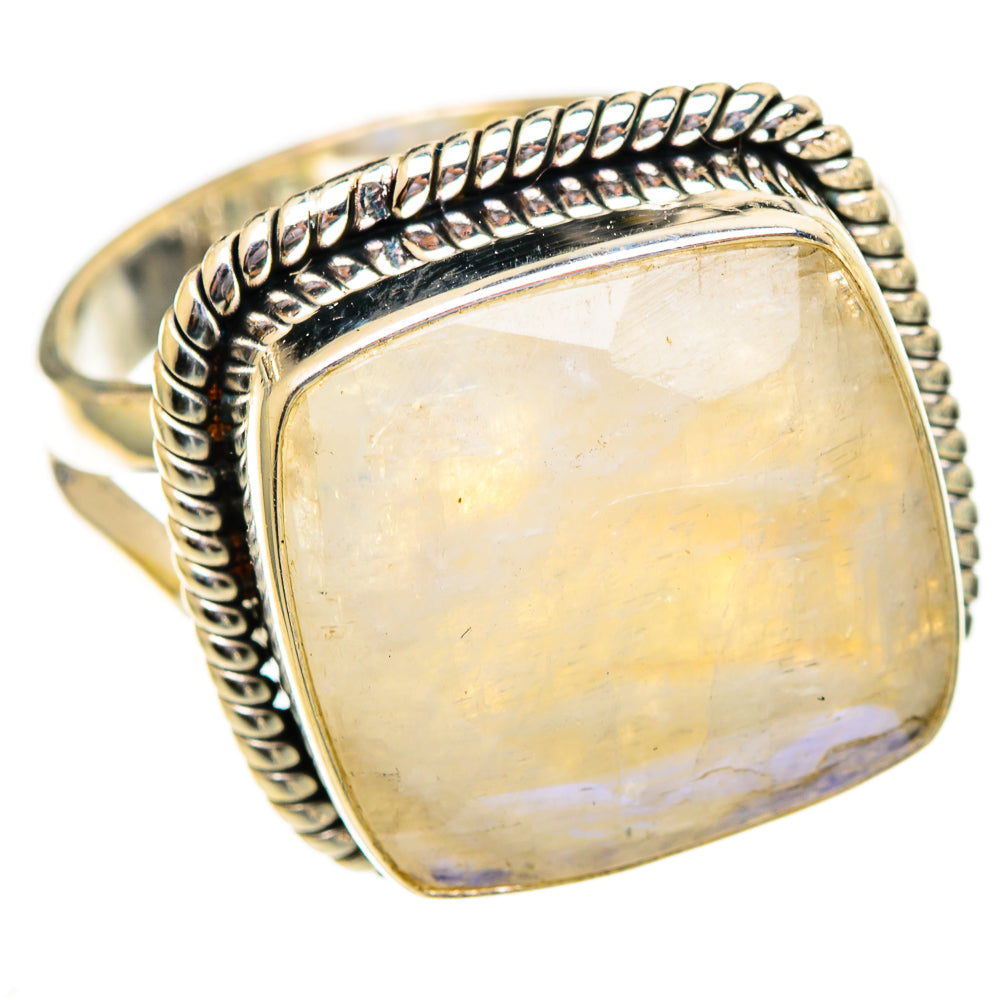 Rainbow Moonstone Rings handcrafted by Anasilvercos - RING110552 - Photo 2