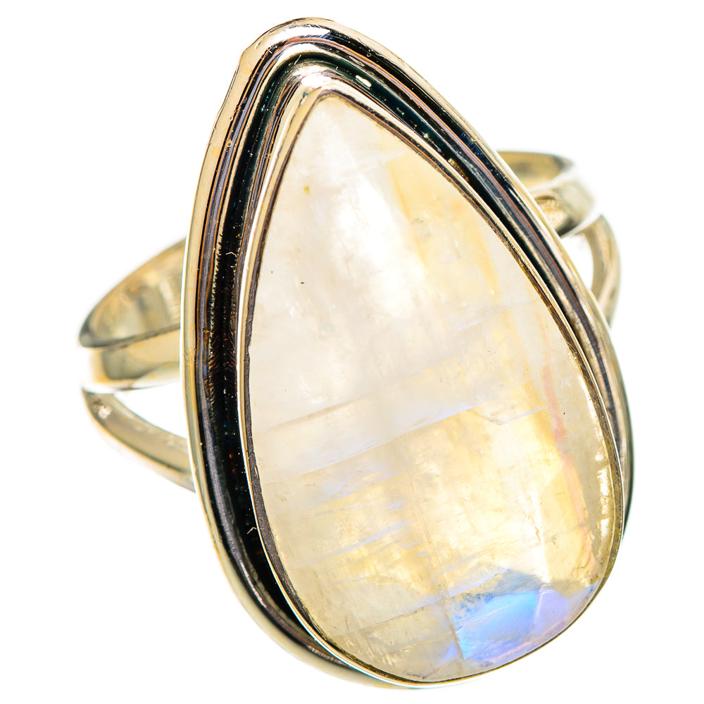 Rainbow Moonstone Rings handcrafted by Anasilvercos - RING110554 - Photo 2