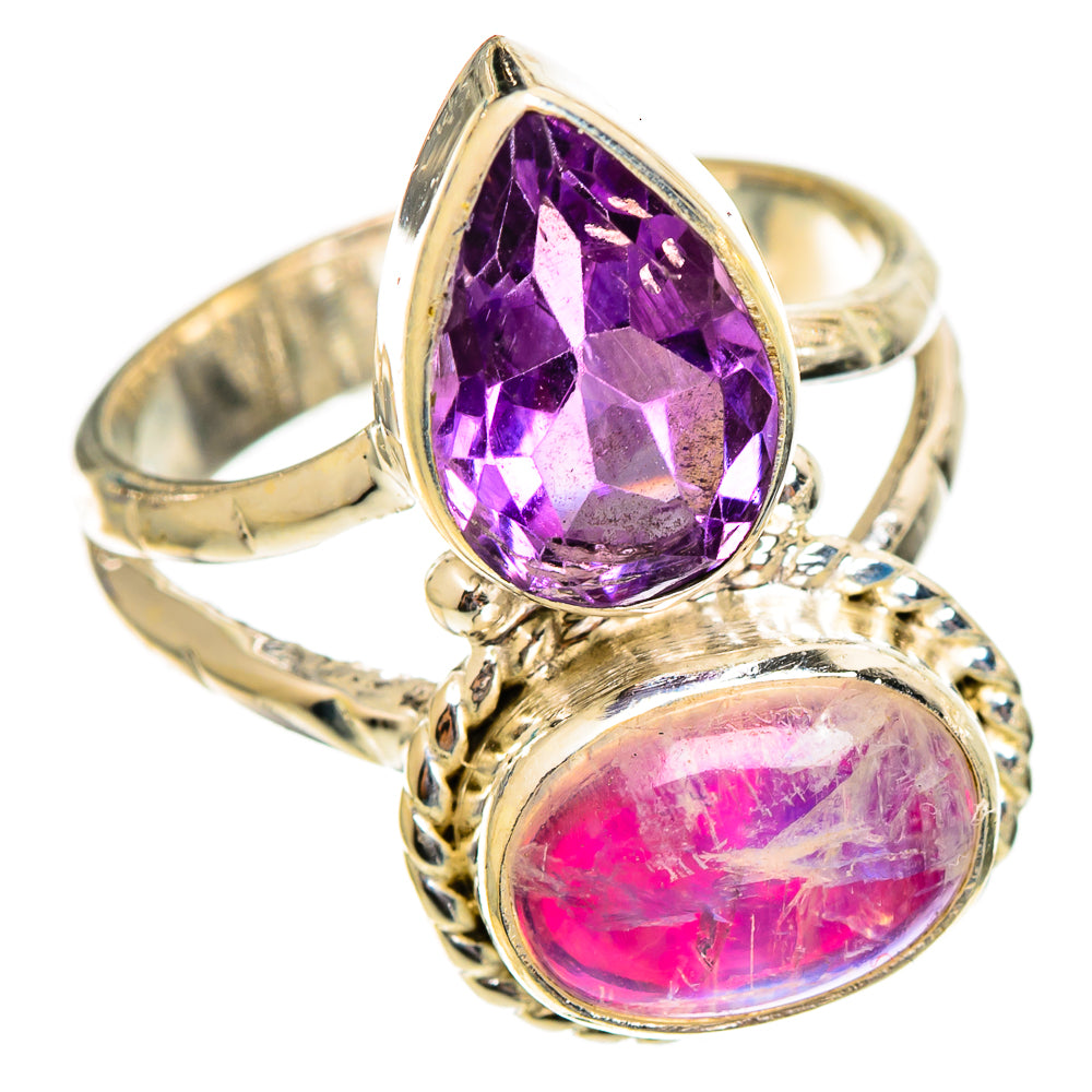 Pink Moonstone Rings handcrafted by Anasilvercos - RING110559 - Photo 2